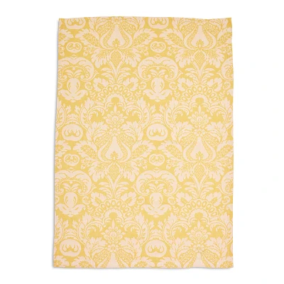 Sur La Table Yellow Damask Jacquard Kitchen Towel, 28" x 20"