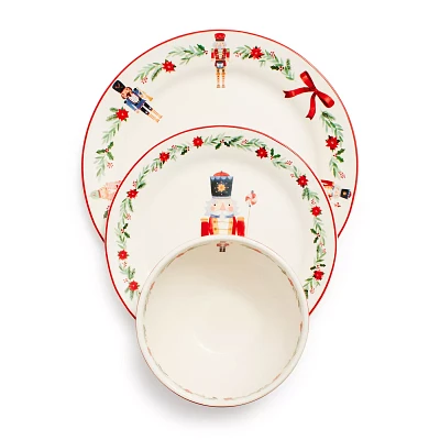 Sur La Table Christmas Nutcracker 12-Piece Dinnerware Set