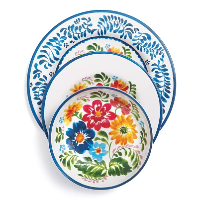 Sur La Table Flora Melamine 12-Piece Dinnerware Set