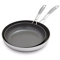 GreenPan Diamond + Evershine Set of 2 Skillets, 9.5" and 11"