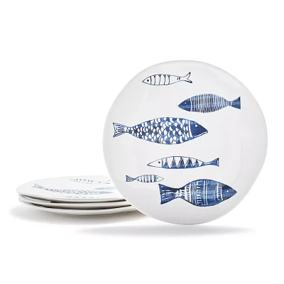 Sur La Table Fish Melamine Appetizer Plates, Set of 4