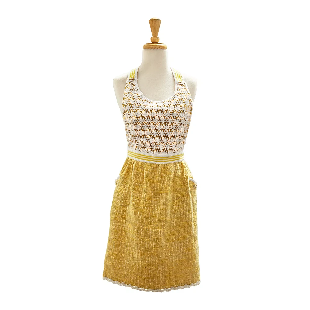 Sur La Table Yellow Lace Apron