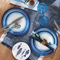 Sur La Table Oceana 12-Piece Melamine Dinnerware Set