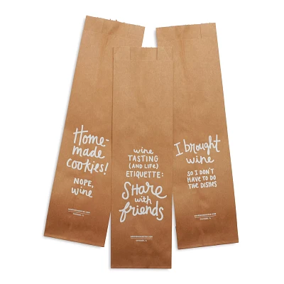 Paper Wine Bags, Set of 3