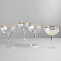 Sur La Table Gold Rim Coupe Glass