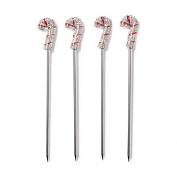 Sur La Table Candy Cane Cocktail Picks, Set of 4