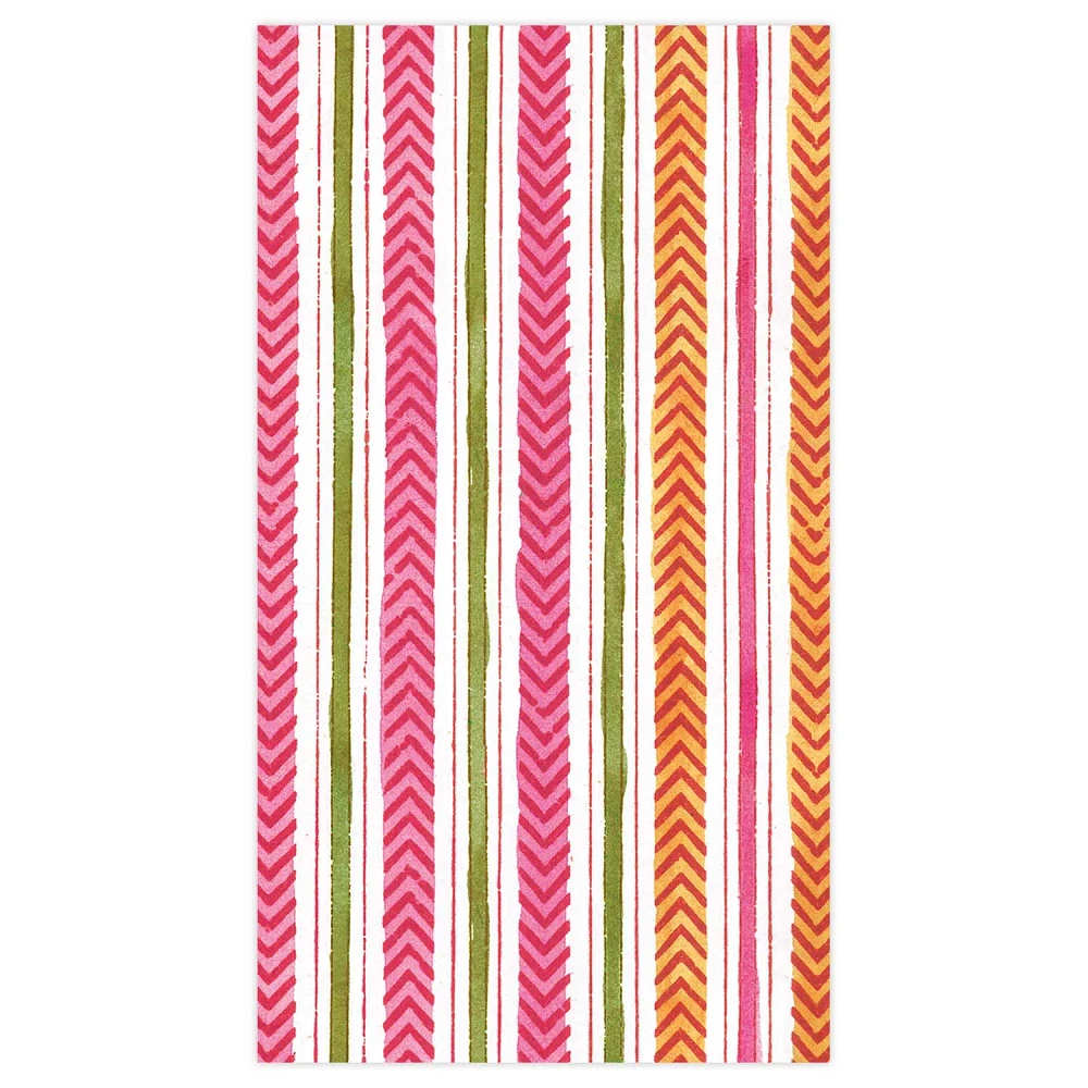 Carmen Stripe Guest Napkins, Set of 15