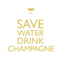 “Save Water Drink Champagne” Paper Cocktail Napkins