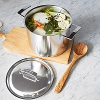 Demeyere Silver7 Stainless Steel Stockpot with Lid, 8 Qt.