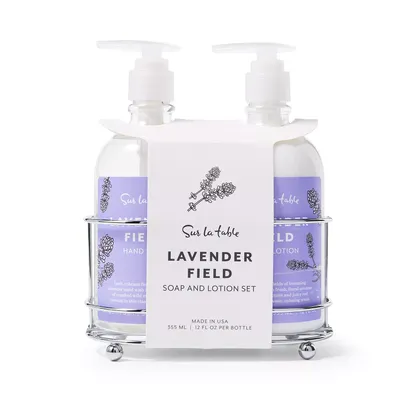 Sur La Table Lavender Field Soap & Lotion Caddy Set