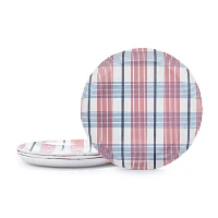 Sur La Table Pique-Nique Plaid Melamine Salad Plates, Set of 4