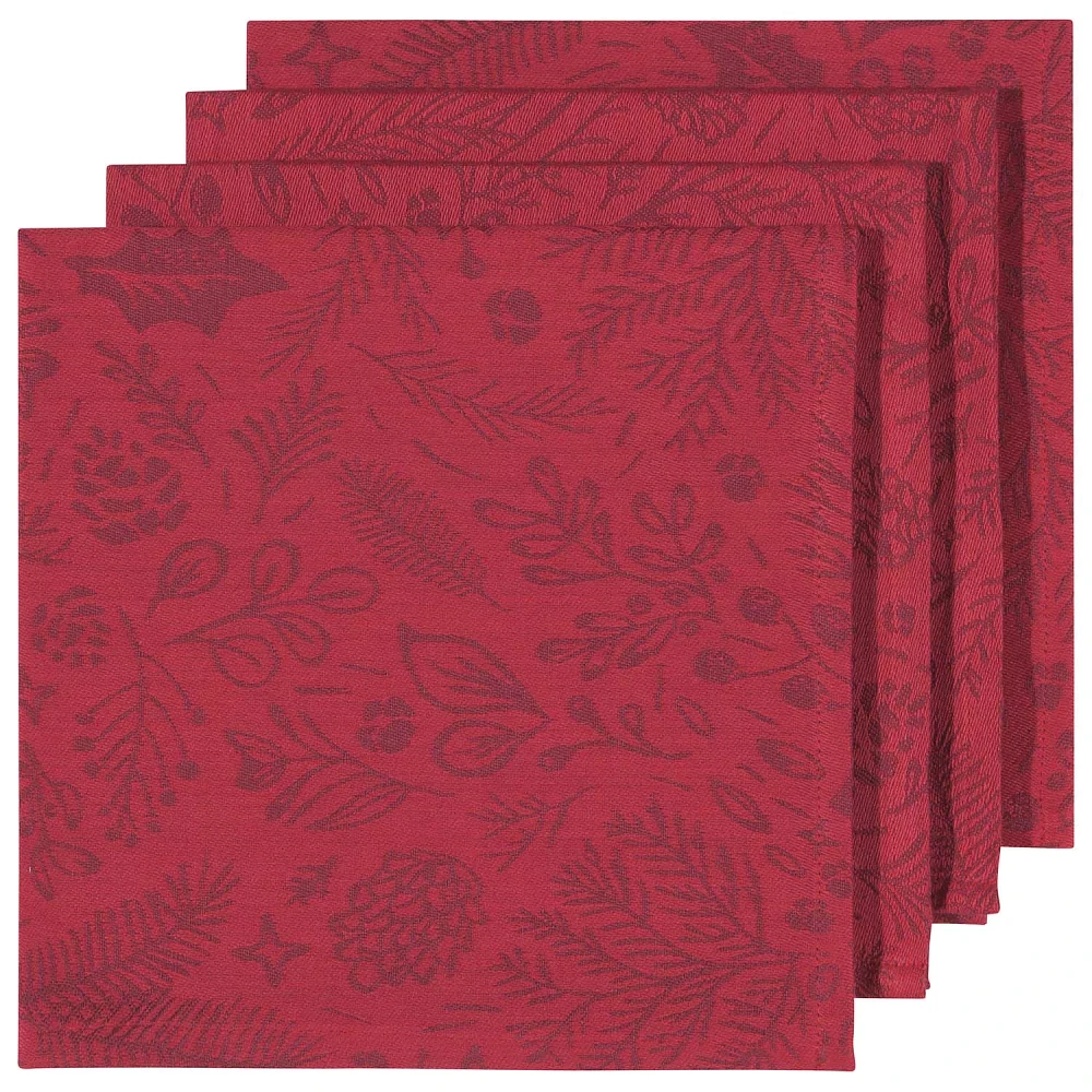 Jacquard Woodland Napkins, Set of 4