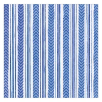 Carmen Stripe Blue Cocktail Napkins, Set of 20