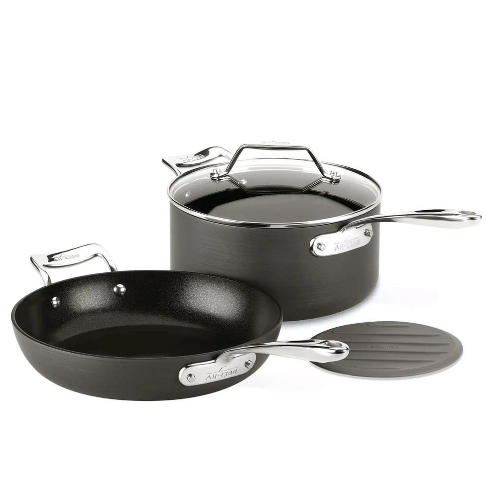 All-Clad Essentials 4-Piece Skillet & Saucepan Set