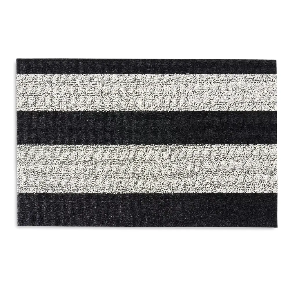 Bold Stripe Black/White Doormat