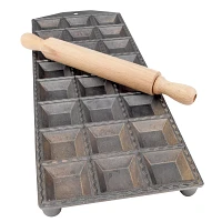 Eppicotispai Square Ravioli Maker with Rolling Pin