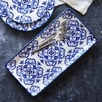 Sur La Table Blue Tile Rectangular Platter