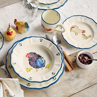 Sur La Table Jacques Pépin Collection 16-Piece Chickens Dinnerware Set