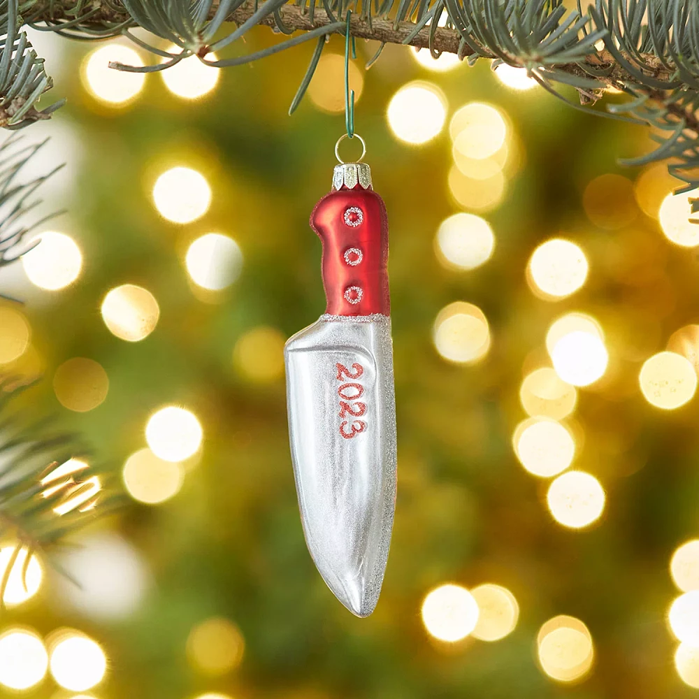 Sur La Table Chef’s Knife Glass Ornament 