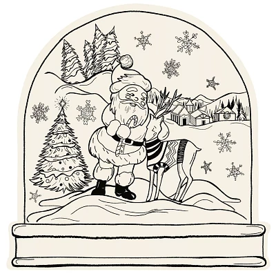 Sur La Table Color-In Snowglobe Placemats, Set of 12