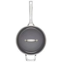 Le Creuset Essential Ceramic Nonstick Sauté Pan with Lid, 4.5 Qt.