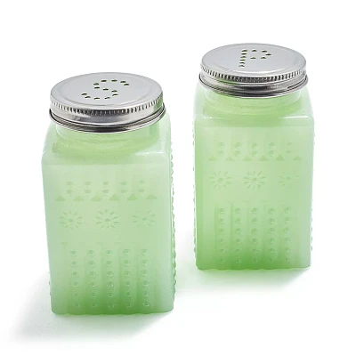 Sur La Table Jadeite Salt and Pepper Shakers