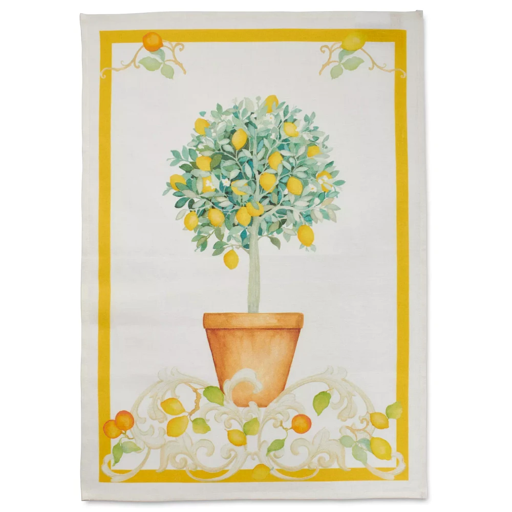 Sur La Table Lemon Tree Linen Kitchen Towel, 28" x 20"