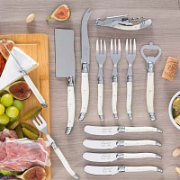 French Home Laguiole Ultimate 13-Piece Charcuterie & Barware Set with Faux Ivory Handles