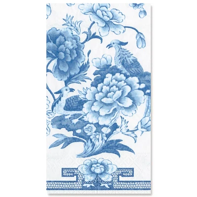 Blue & White Paper Guest Napkins, Set of 15