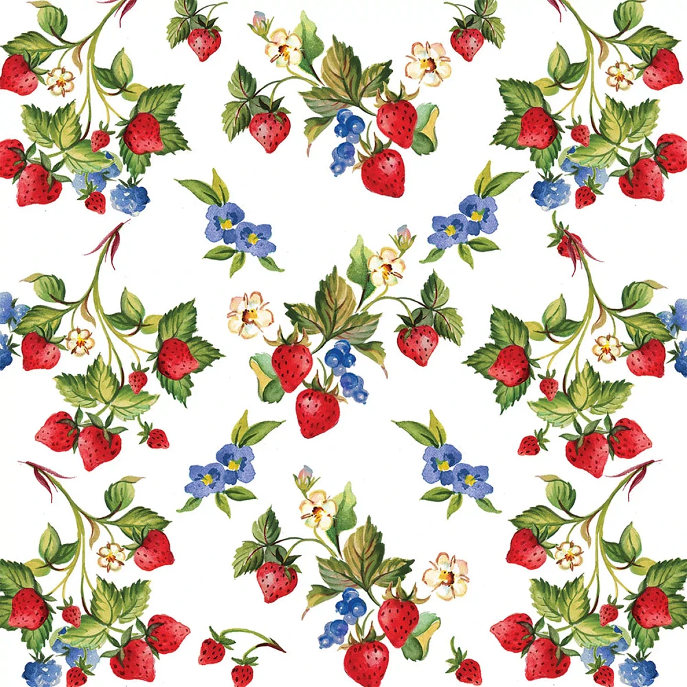 Strawberry Paper Cocktail Napkins, Set of 20