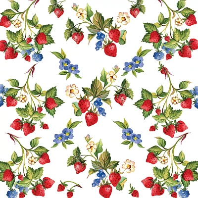 Strawberry Paper Cocktail Napkins, Set of 20