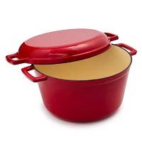 Sur La Table Cast Iron Casserole With Grill Pan Lid, 8 qt.