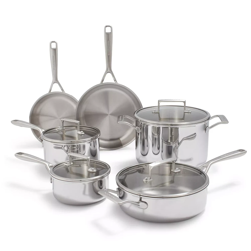 KitchenAid® Tri-Ply Stainless Steel 10-Piece Set