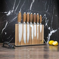 Schmidt Brothers Cutlery Bonded Teak 15-Piece Knife Block Set