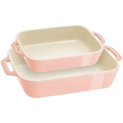 Staub Pastel Macaron Stoneware Rectangular Bakers