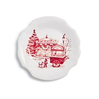 Sur La Table Snowy Lane Appetizer Plates, Set of 4