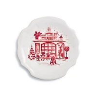 Sur La Table Snowy Lane Appetizer Plates, Set of 4