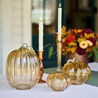 Sur La Table Orange Glass Décor Pumpkin