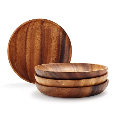 Sur La Table Acacia Wood Appetizer Plates, Set of 4