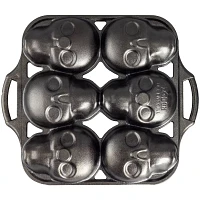 Lodge Mini Skull Cake Pan, 6 Cavity