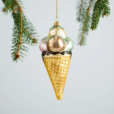 Sur La Table Ice Cream Glass Ornament, 6.5"