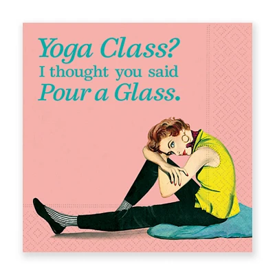 Design Design Yoga Class Cocktail Napkins, Set of 20