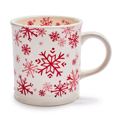 Sur La Table Red Snowflakes Mug