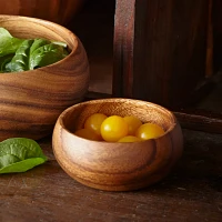 Sur La Table Acacia Wood Appetizer Bowl