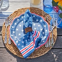 Sur La Table Stars & Stripes Melamine Dinner Plates, Set of 4