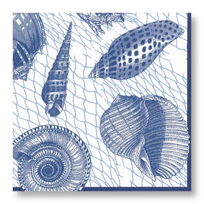 Caspari Netting & Shells Cocktail Napkins Set of 20