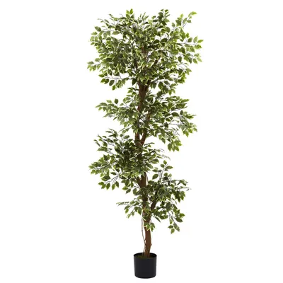 Nearly Natural Variegated Silk Ficus Tree