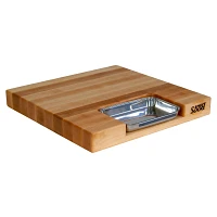 John Boos Maple Edge-Grain Cutting Board w/ Juice Groove & Handles, 2.25" Thick