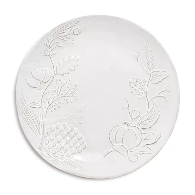 Sur La Table White Pumpkin Embossed Salad Plate