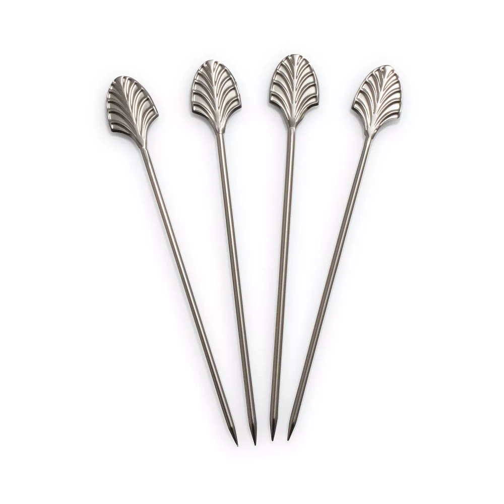 Viski Gunmetal Cocktail Picks, Set of 4